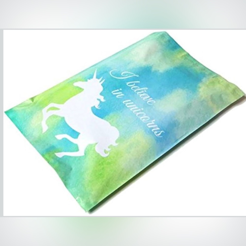 Set of 10 “I Believe in Unicorns” Poly Mailers (10” x 13”)